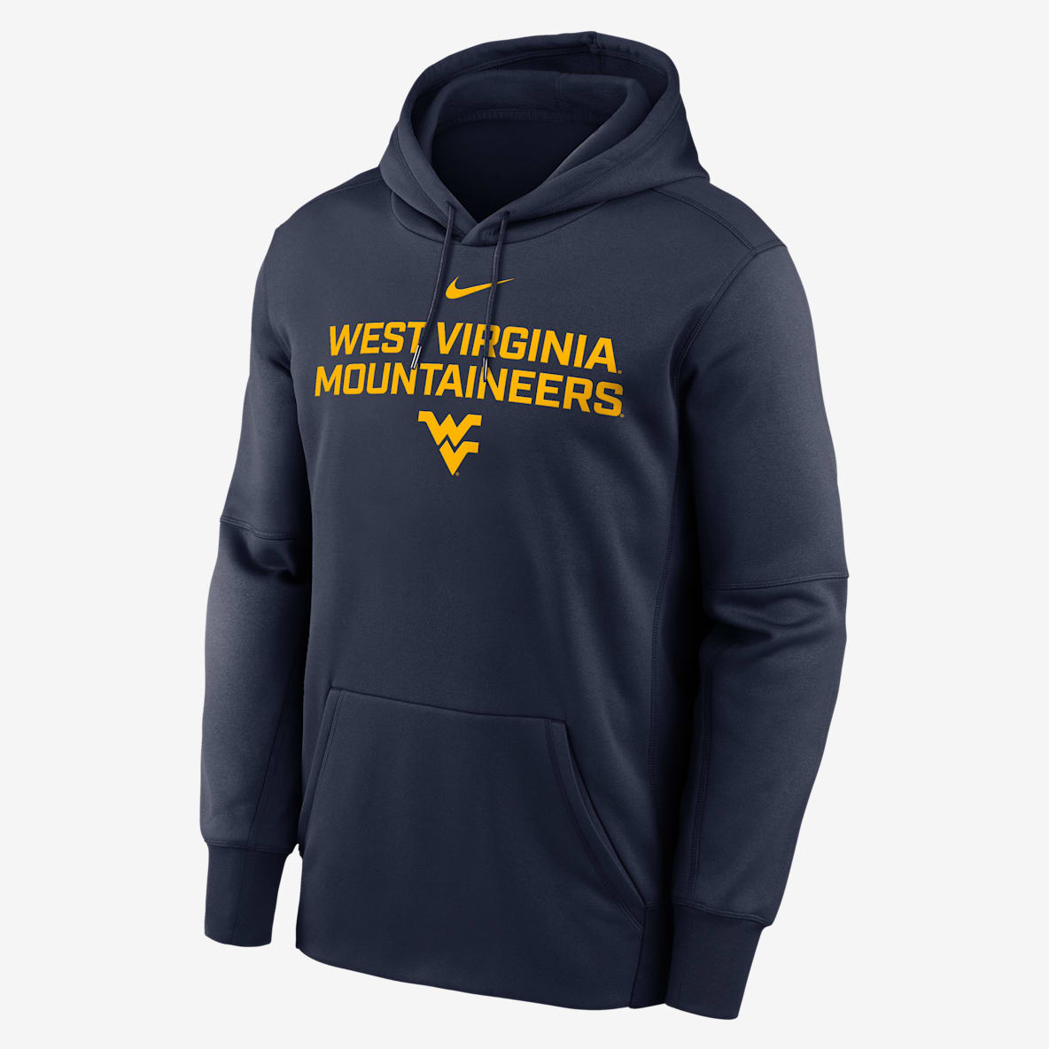 West Virginia Team Stacked West Virginia Team Stacked Men’s Nike Therma College Pullover Hoodie