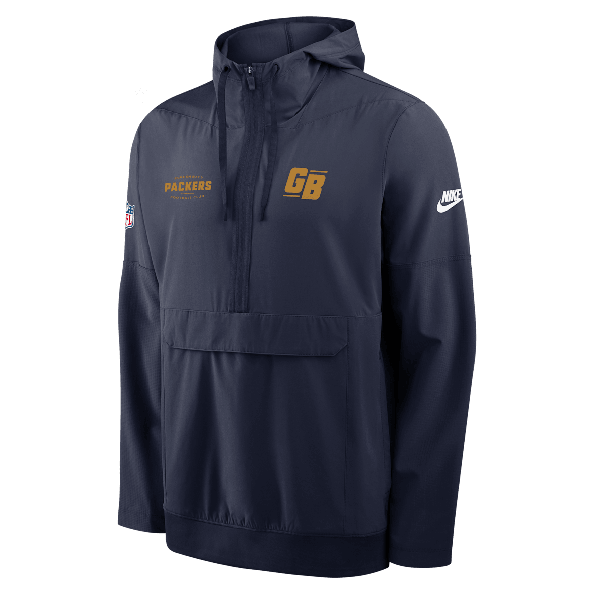 Green Bay Packers Alt Option Route Anorak Green Bay Packers Alt Option Route Anorak Men's Nike NFL 1/2-Zip Hooded Jacket