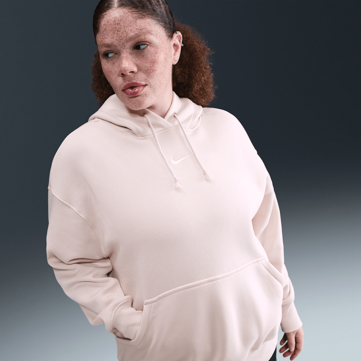 Nike Sportswear Phoenix Fleece Nike Sportswear Phoenix Fleece Sudadera con gorro sin cierre oversized para mujer (talla grande)