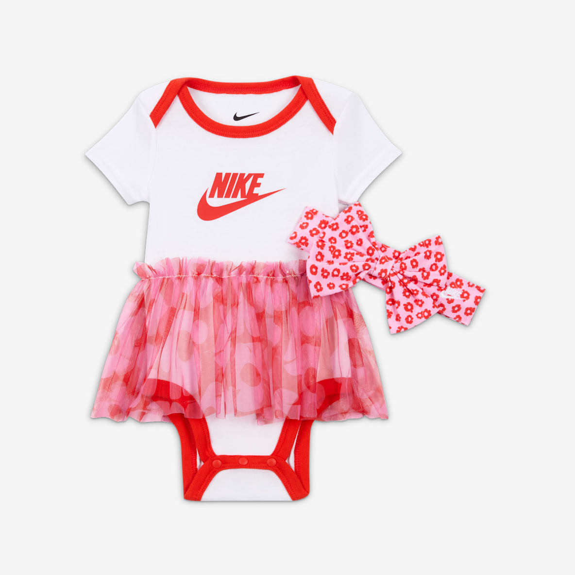 Nike Your Move Nike Your Move Mono con tutú de 2 piezas y banda para el cabello para bebé