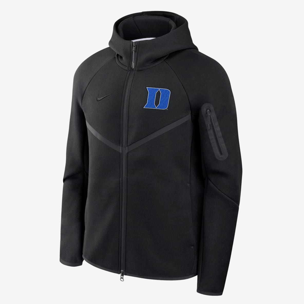 Duke Tech Fleece Windrunner Chamarra universitaria Nike con gorro de cierre completo para hombre