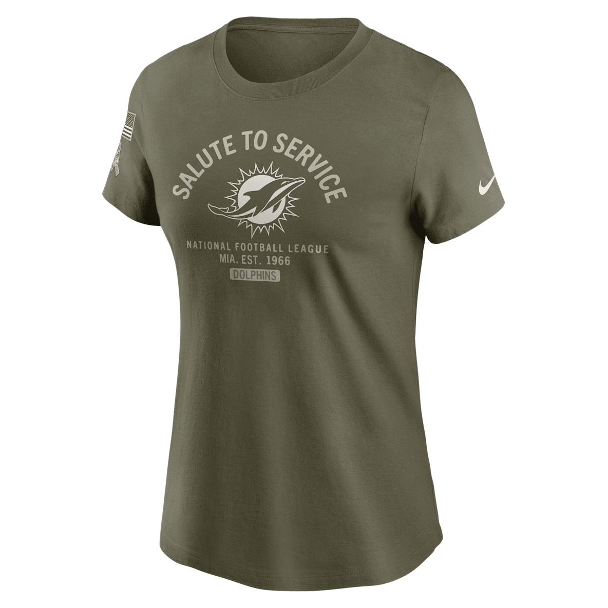 Miami Dolphins Salute to Service Sideline Miami Dolphins Salute to Service Sideline Women's Nike NFL T-Shirt