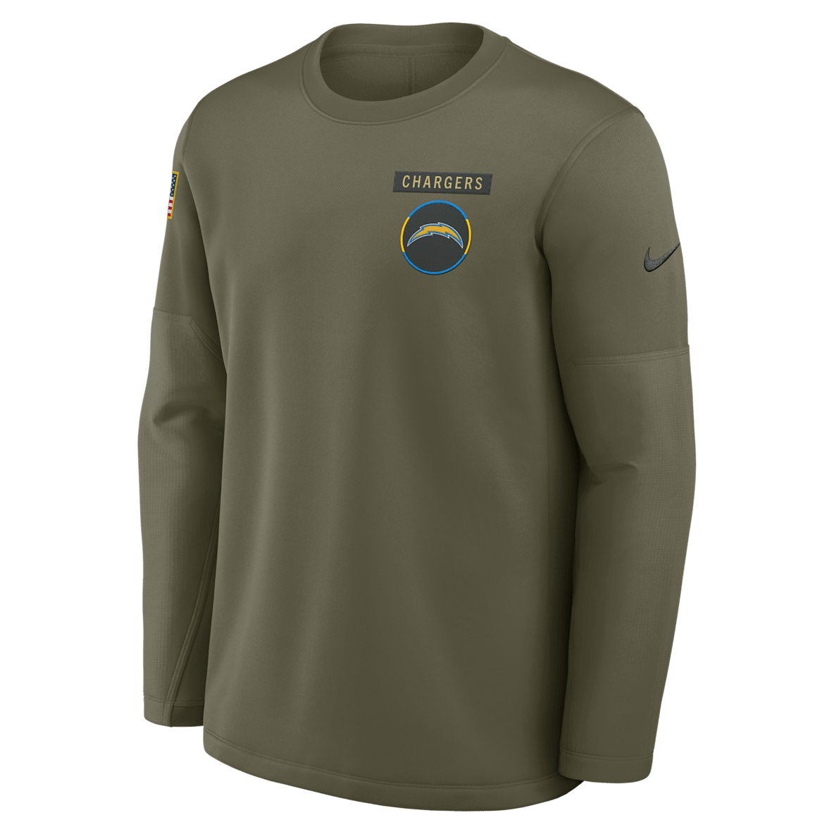 Los Angeles Chargers Salute to Service Sideline Triumphant Win Coach Los Angeles Chargers Salute to Service Sideline Triumphant Win Coach Men's Nike NFL Pullover Crew