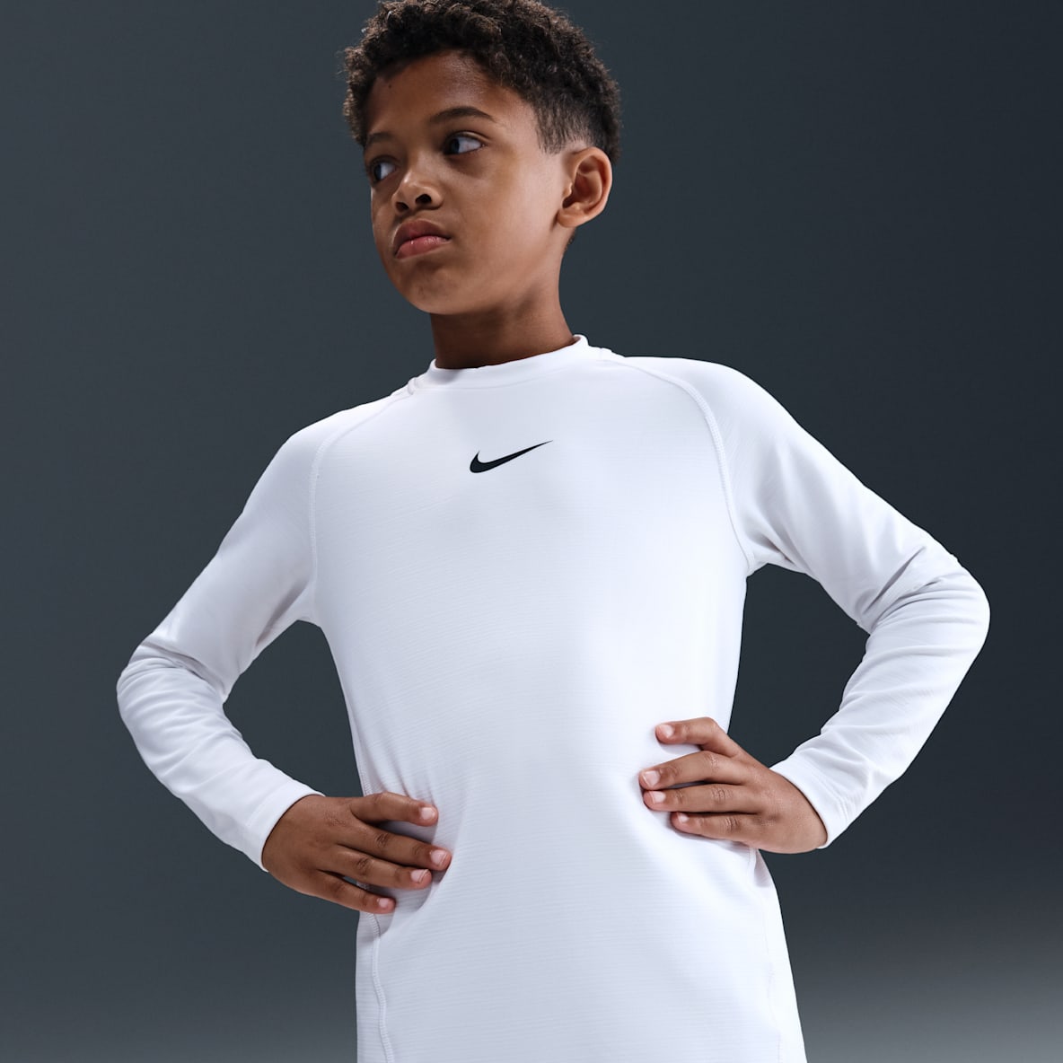 Nike Pro Nike Pro Big Kids' (Boys') Dri-FIT Long-Sleeve Crewneck Top
