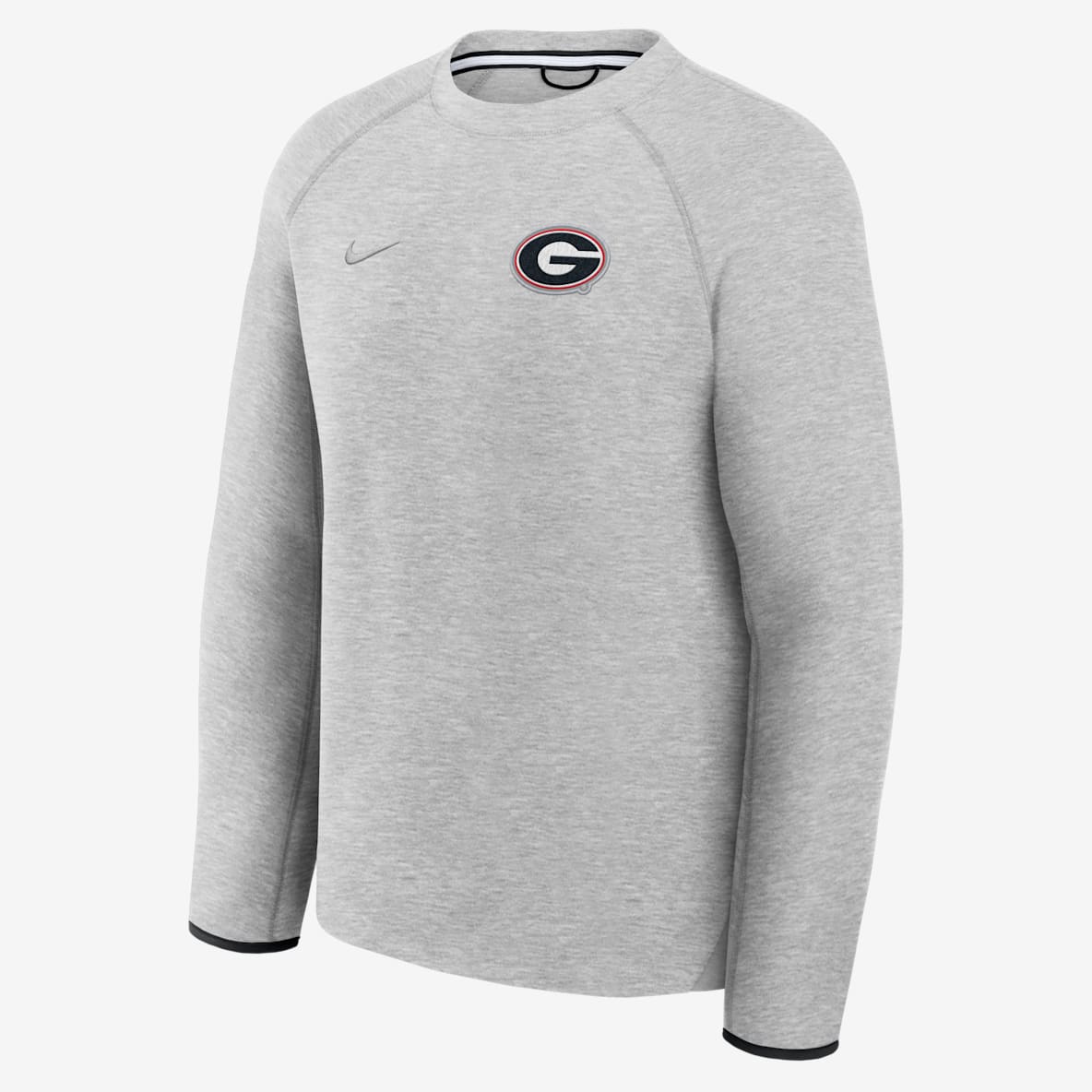 Georgia Tech Fleece Sudadera de cuello redondo sin cierre universitaria Nike para hombre