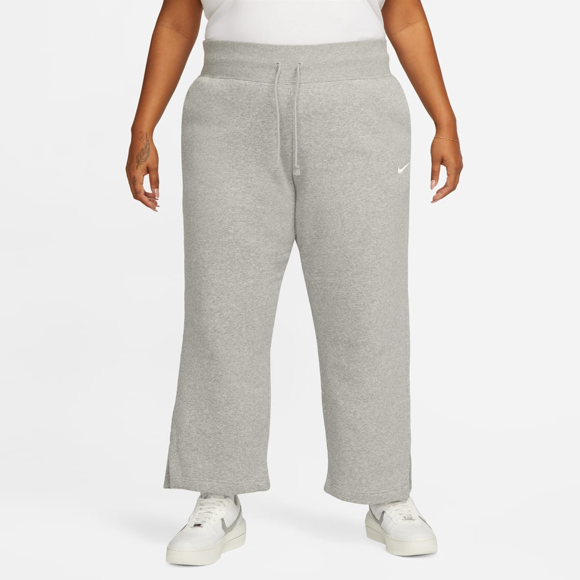 Nike Sportswear Phoenix Fleece Nike Sportswear Phoenix Fleece Joggingbroek met hoge taille en wijde pijpen voor dames (Plus Size)