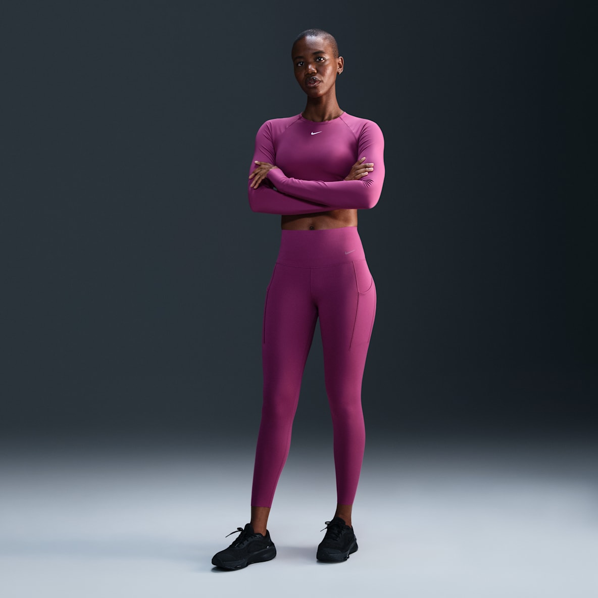 Nike Universa Women's High-Waisted 7/8 Leggings with No Front Seam