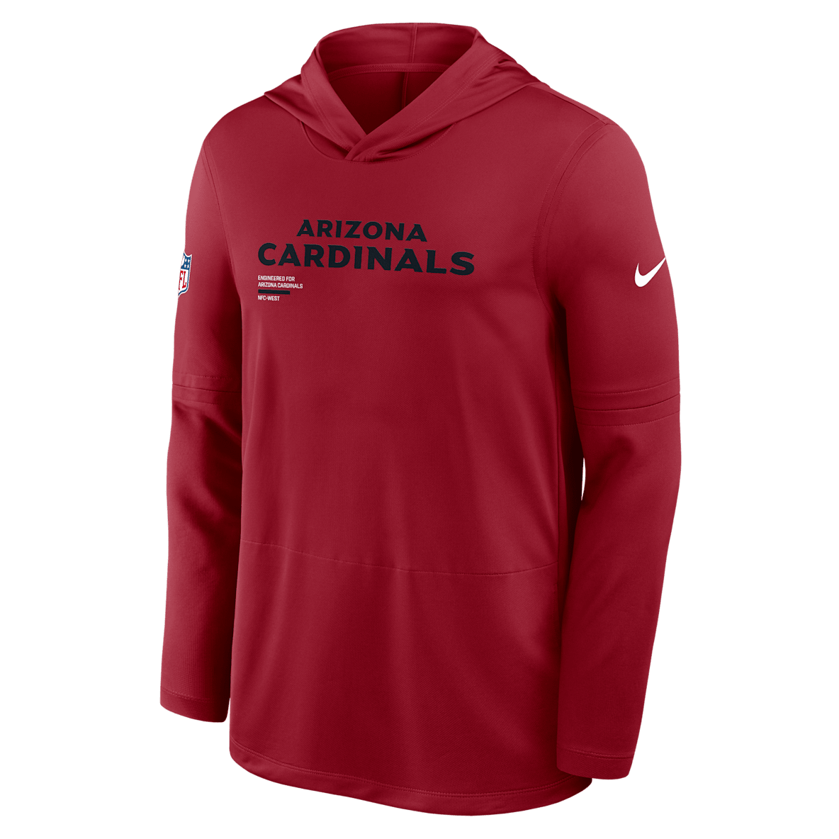 Arizona Cardinals Pure Fury Sideline Arizona Cardinals Pure Fury Sideline Men's Nike Dri-FIT NFL Long-Sleeve Hooded Top