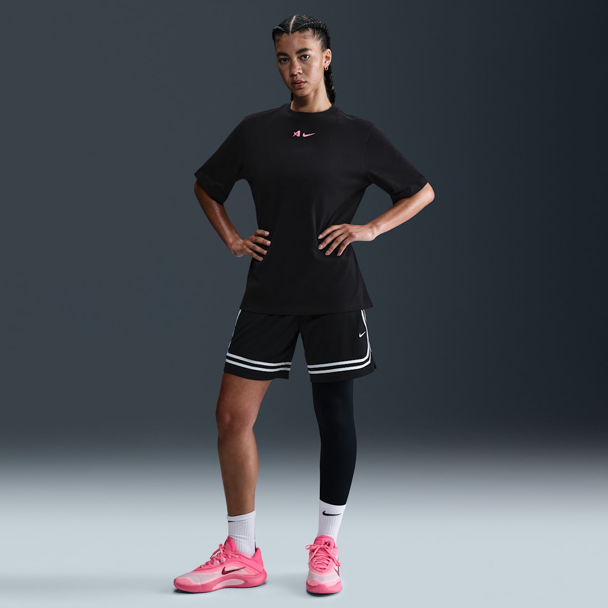A'ja Wilson A'ja Wilson Women's A'symmetric Mid-Rise Single-Leg Basketball Leggings