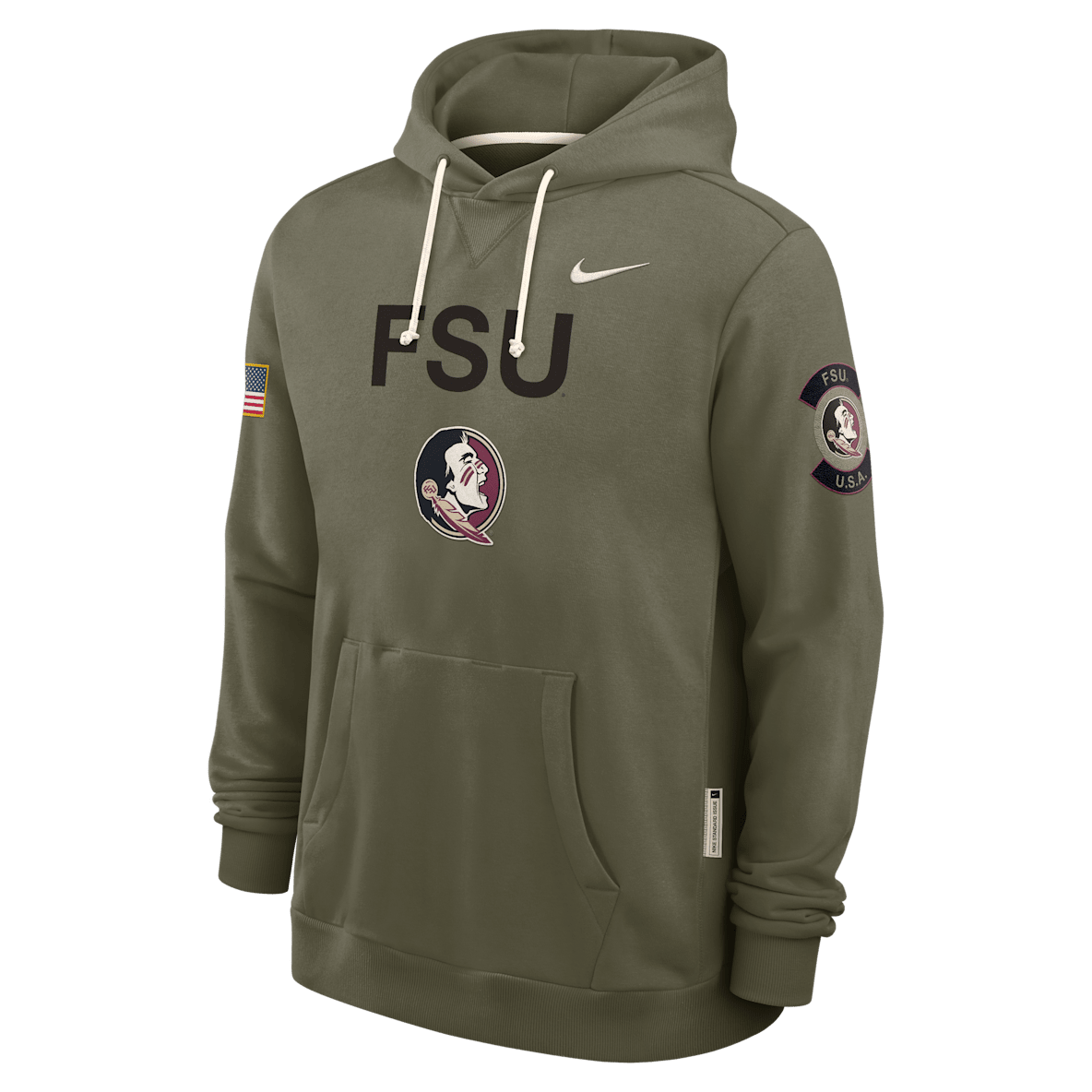 Florida State 2025 Military Appreciation Florida State 2025 Military Appreciation Men's Nike Dri-FIT College Pullover Hoodie