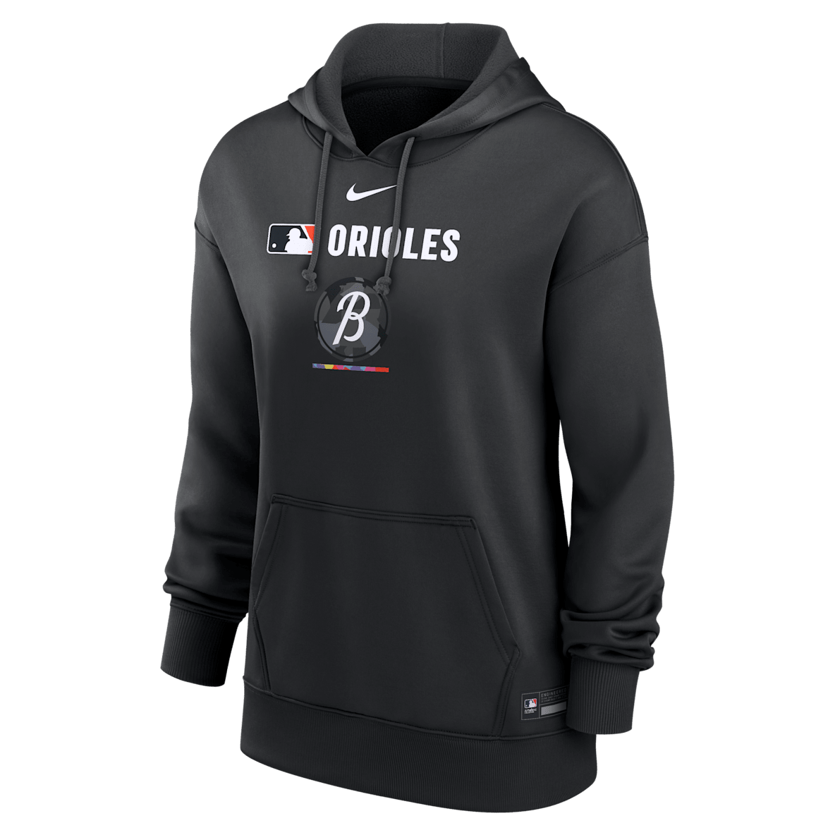 Baltimore Orioles Authentic Collection City Connect Baltimore Orioles Authentic Collection City Connect Sudadera con gorro sin cierre Nike Therma de la MLB para mujer