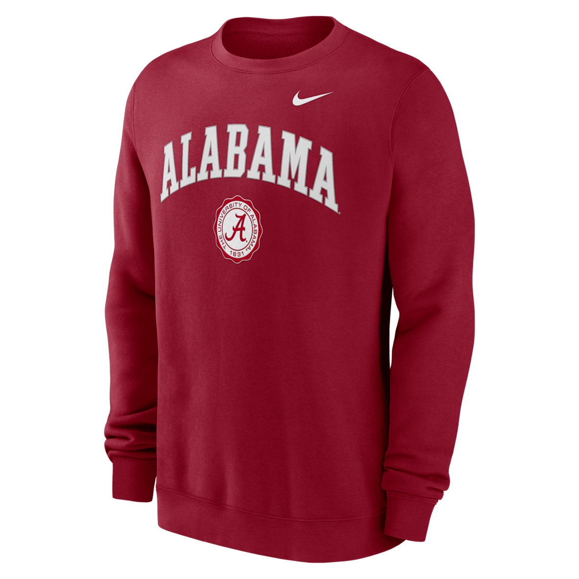 Alabama Crimson Tide Arched Seal Alabama Crimson Tide Arched Seal Men's Nike College Pullover Crew