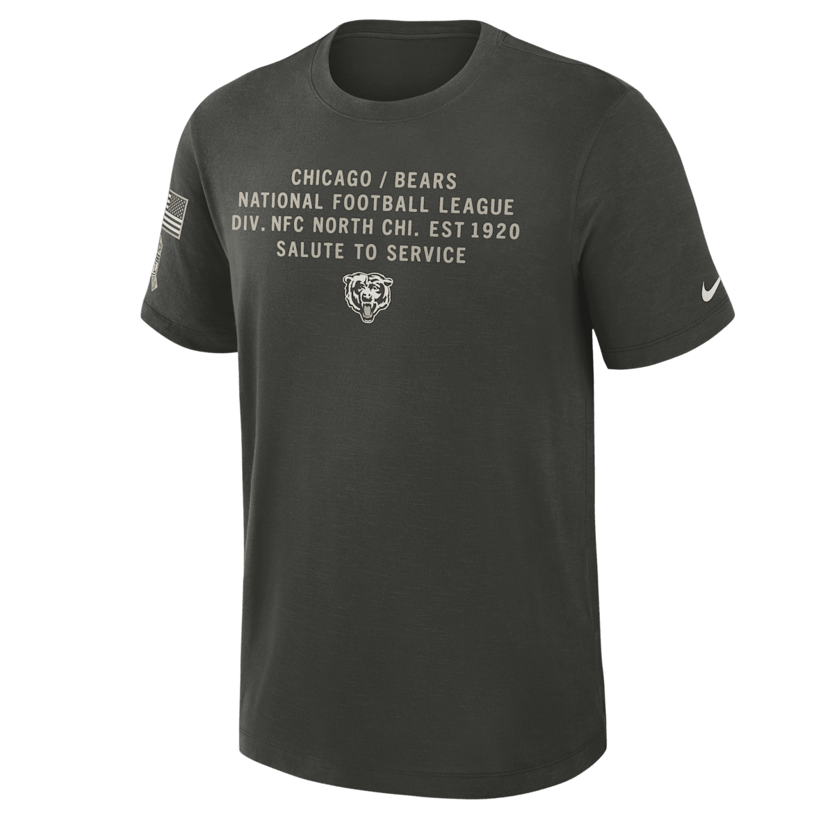 Chicago Bears Salute to Service Slub Men's Nike Dri-FIT NFL T-Shirt