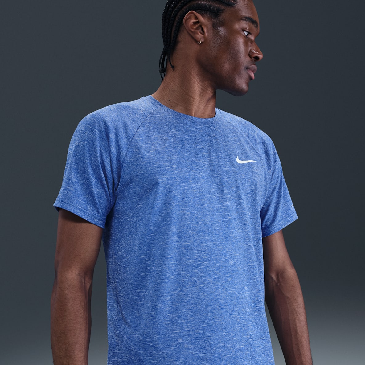 Nike Nike Camiseta Hydroguard de natación de manga corta de tela jaspeada para hombre