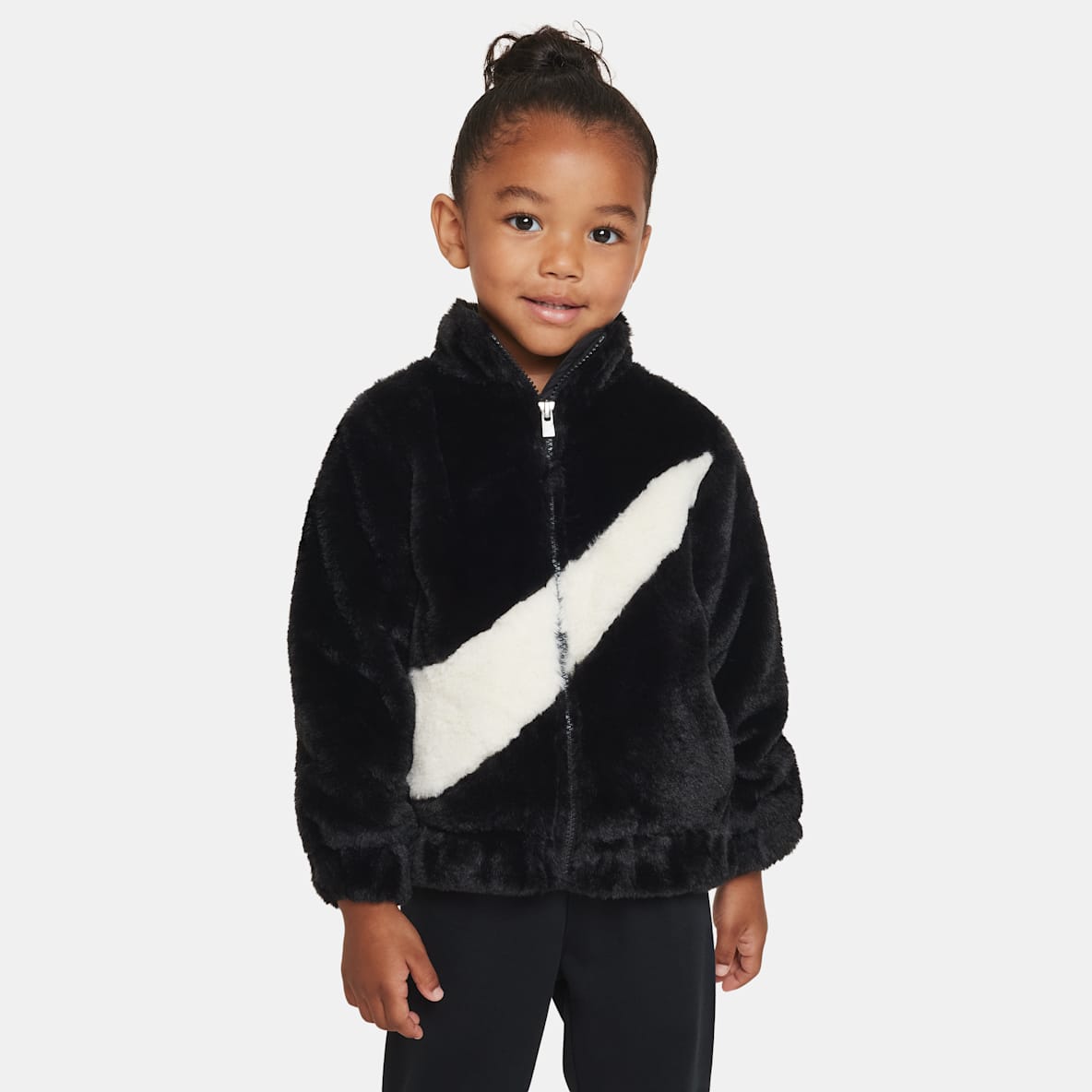 Nike Swoosh-Kunstpelzjacke für Kleinkinder