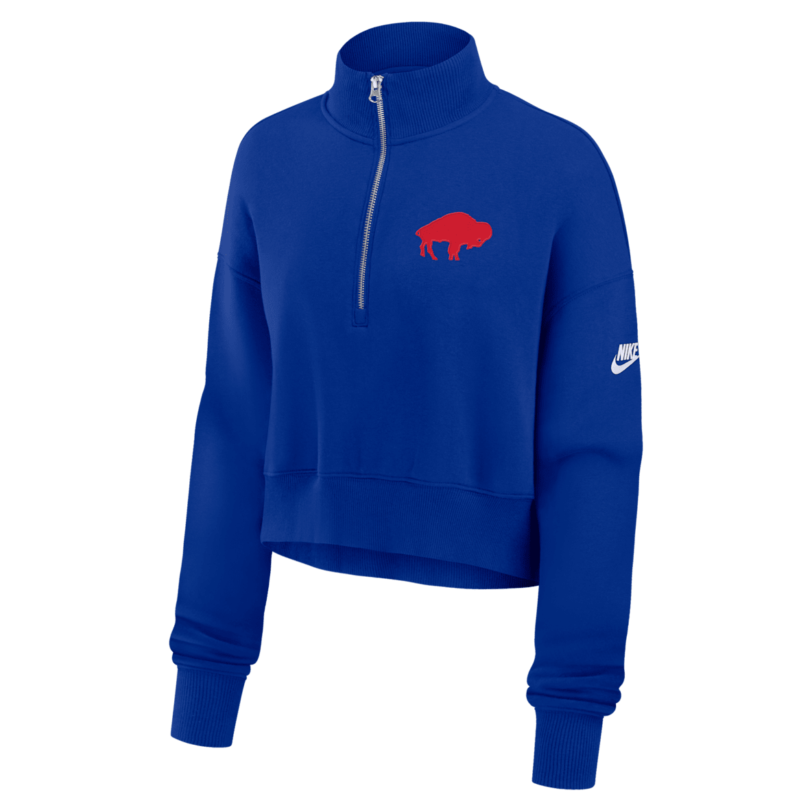 Buffalo Bills Rewind Phoenix Buffalo Bills Rewind Phoenix Women's Nike NFL Cropped 1/4-Zip Crew