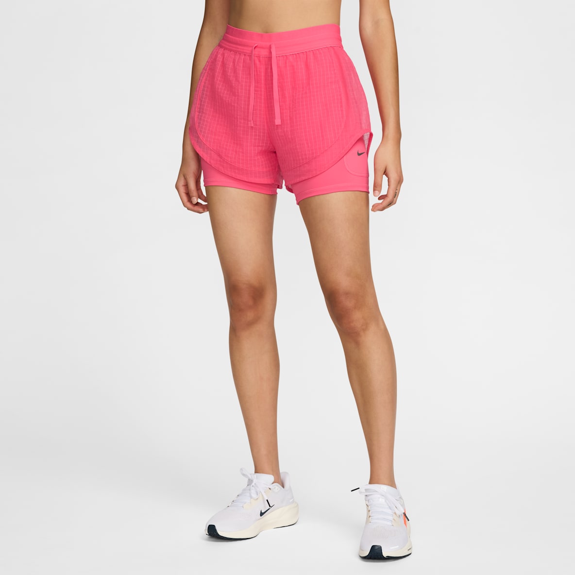 ナイキ ランニング ディビジョン ウィメンズ Dri-FIT ミッドライズ 8cm 2イン1 ランニングショートパンツ