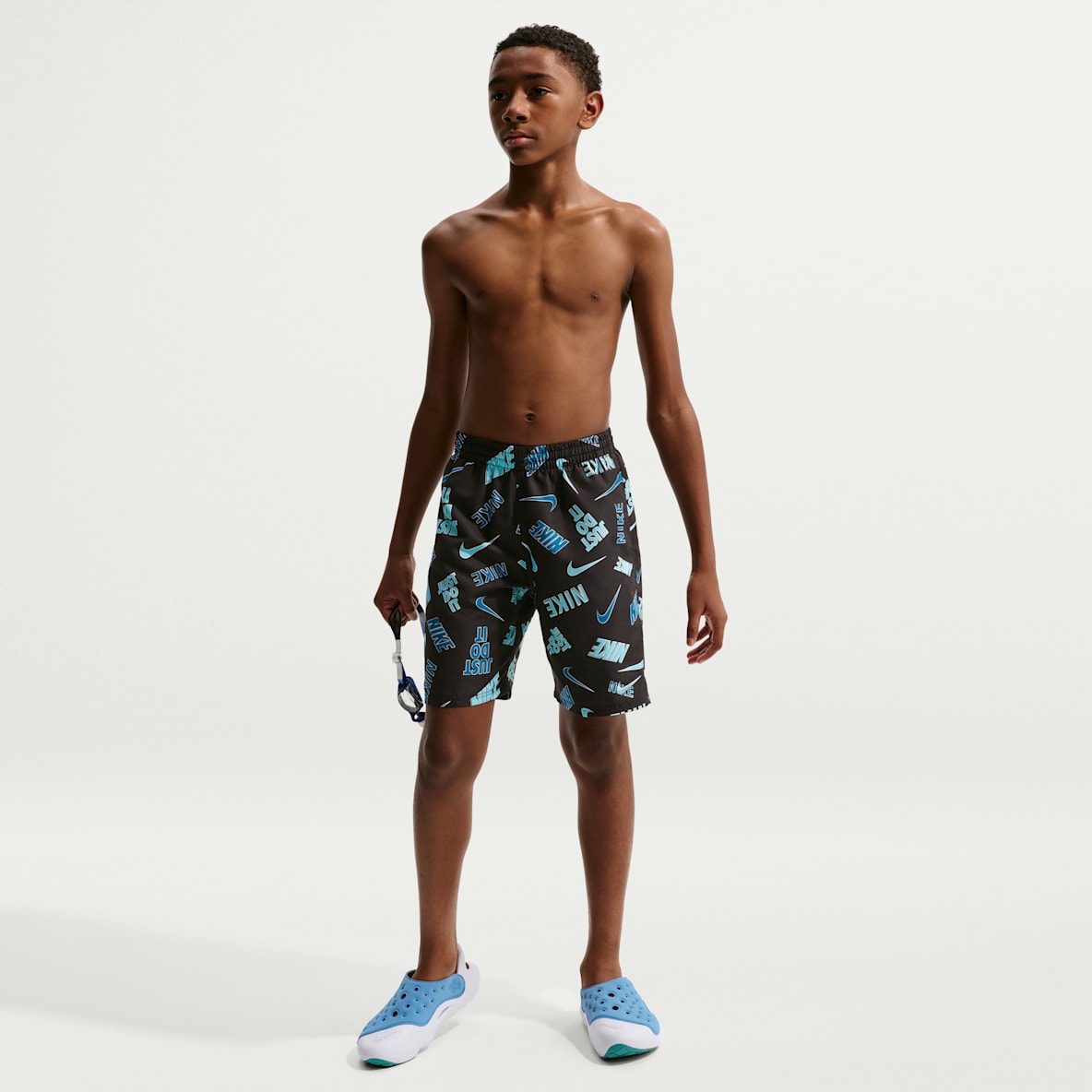 Nike Swim Breaker Shorts de playa o alberca con forro de ropa interior de 18 cm para niño talla grande