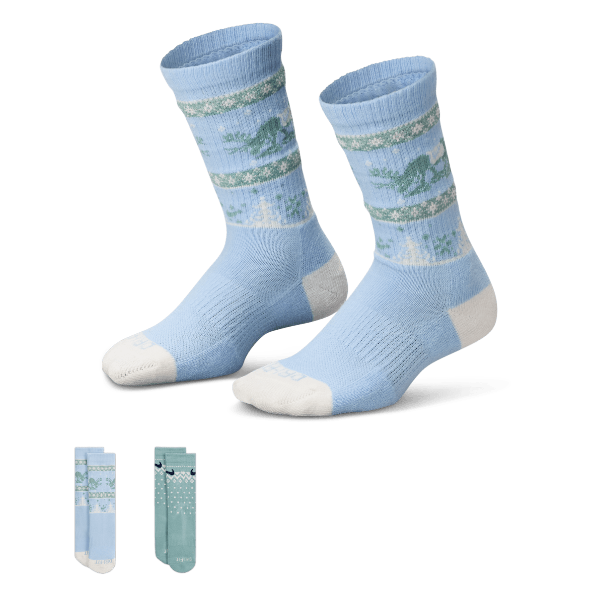 Nike Nike Calcetas Dri-FIT Fairisle para niños talla pequeña (2 pares)