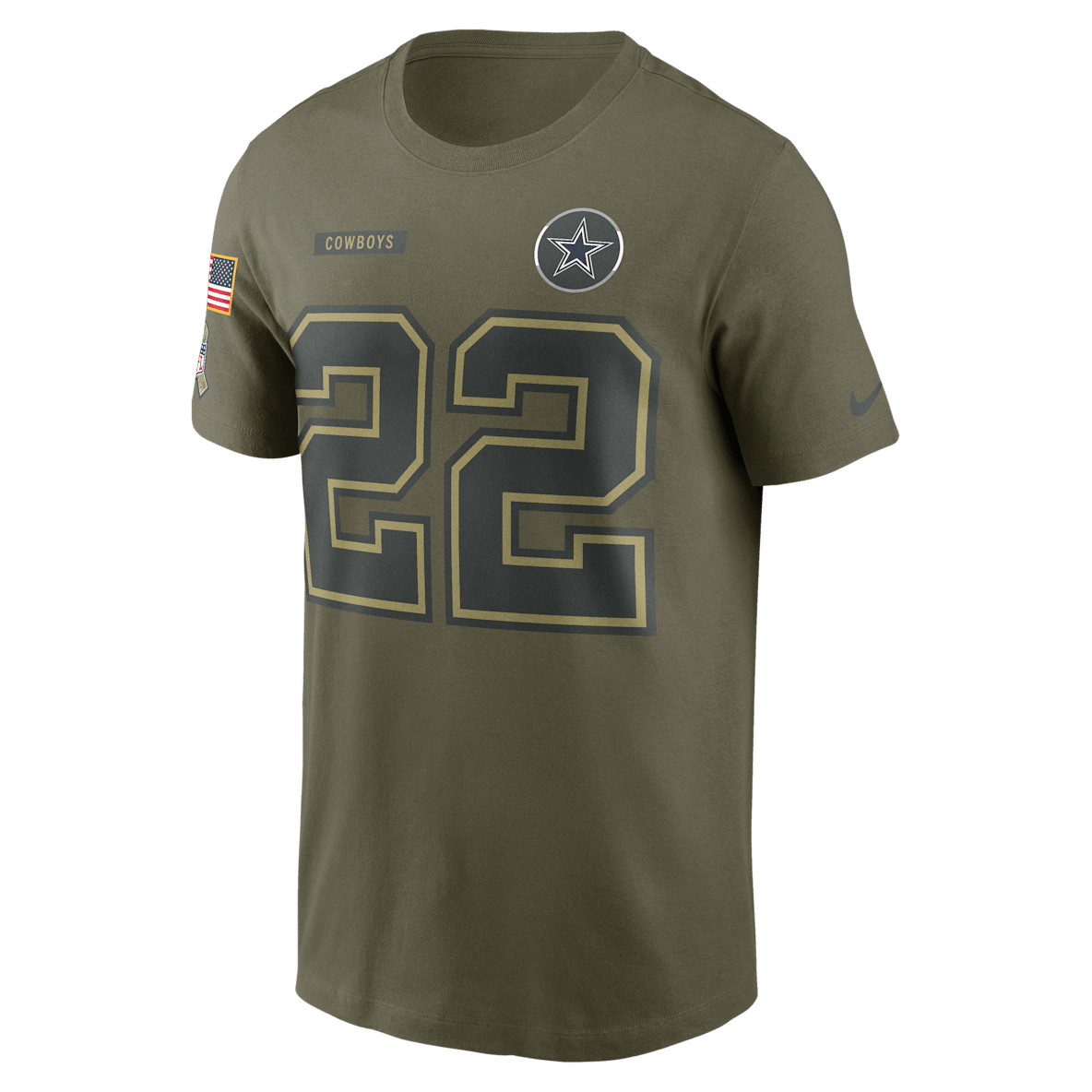 Emmitt Smith Dallas Cowboys Salute To Service Emmitt Smith Dallas Cowboys Salute To Service Men’s Nike NFL T-Shirt