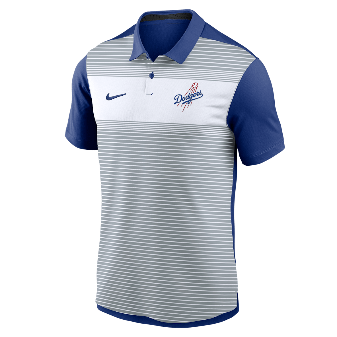 Los Angeles Dodgers Striped Vapor Polo Los Angeles Dodgers Striped Vapor Polo Men's Nike Dri-FIT MLB Polo