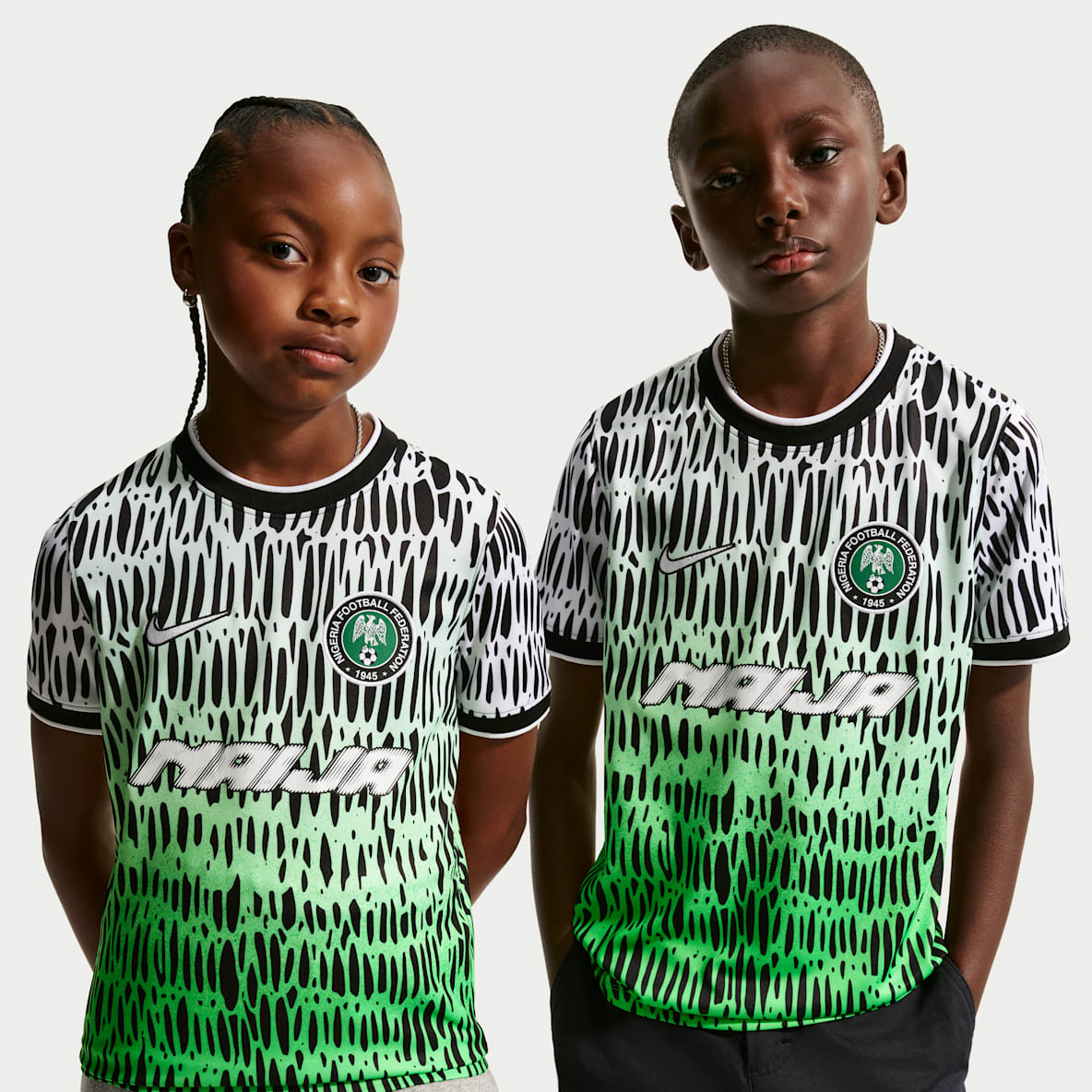 Nike x Nigeria x Slawn Big Kids' Dri-FIT Short-Sleeve Soccer Top