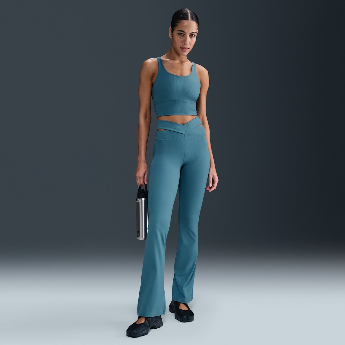 Nike Zenvy Rib Nike Zenvy Rib Women's High-Waisted Flared Leggings
