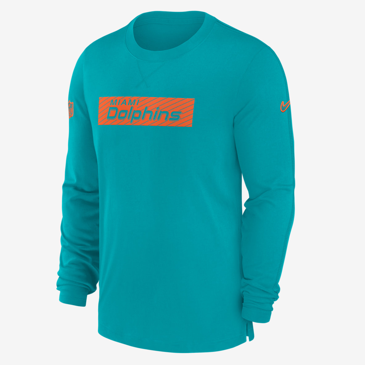 Miami Dolphins Sideline Player Team Issue Miami Dolphins Sideline Player Team Issue Men’s Nike Dri-FIT Long-Sleeve Top