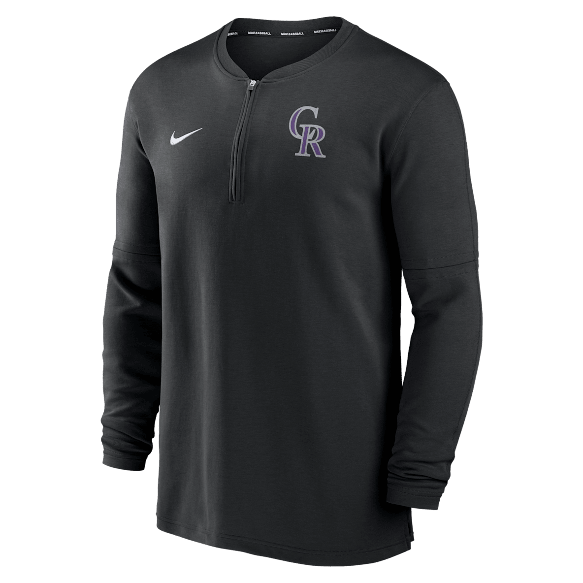 Colorado Rockies Authentic Collection Game Time Playera de manga larga Nike Dri-FIT de la MLB de medio cierre para hombre