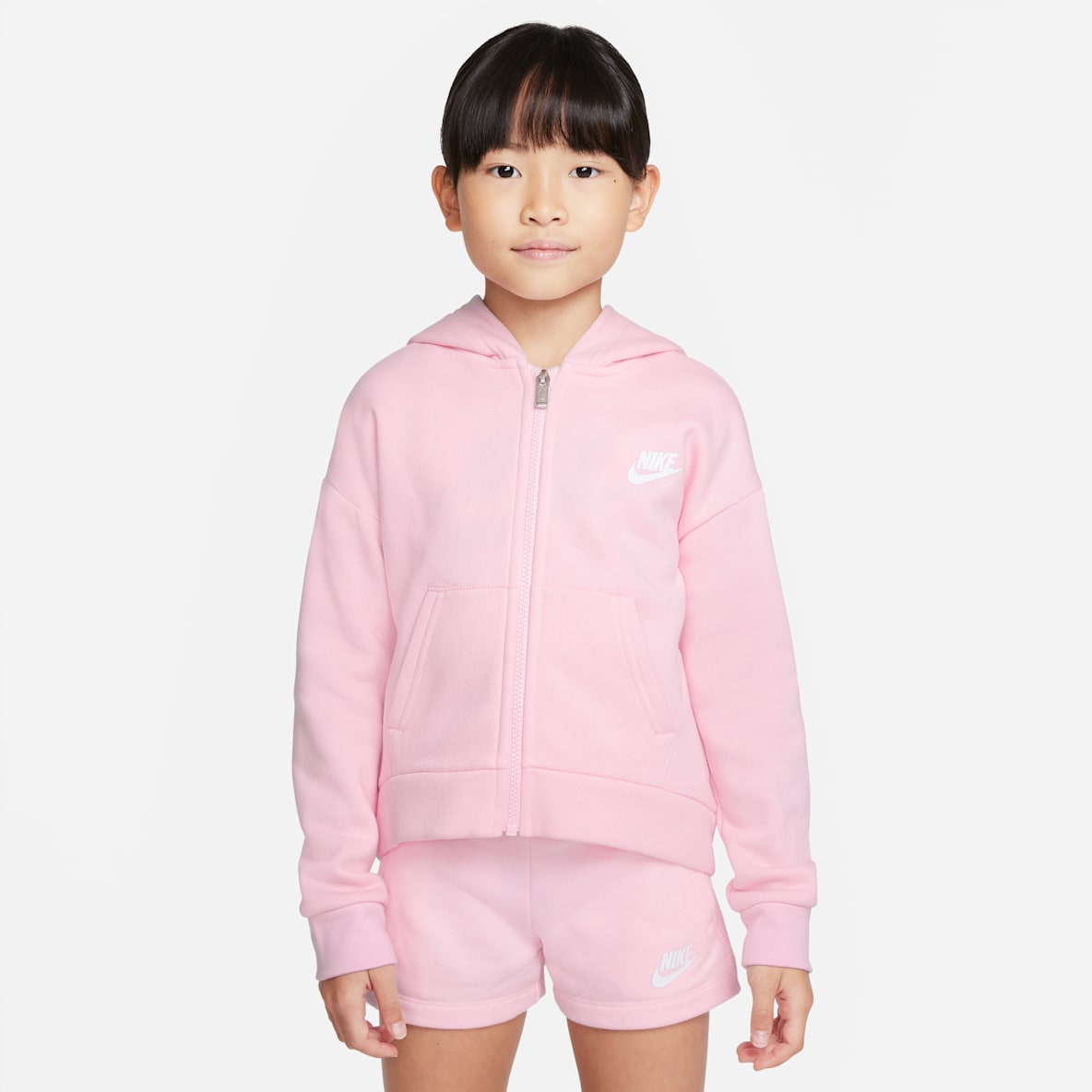 Nike Sportswear Club Fleece Huvtröja med hel dragkedja för barn