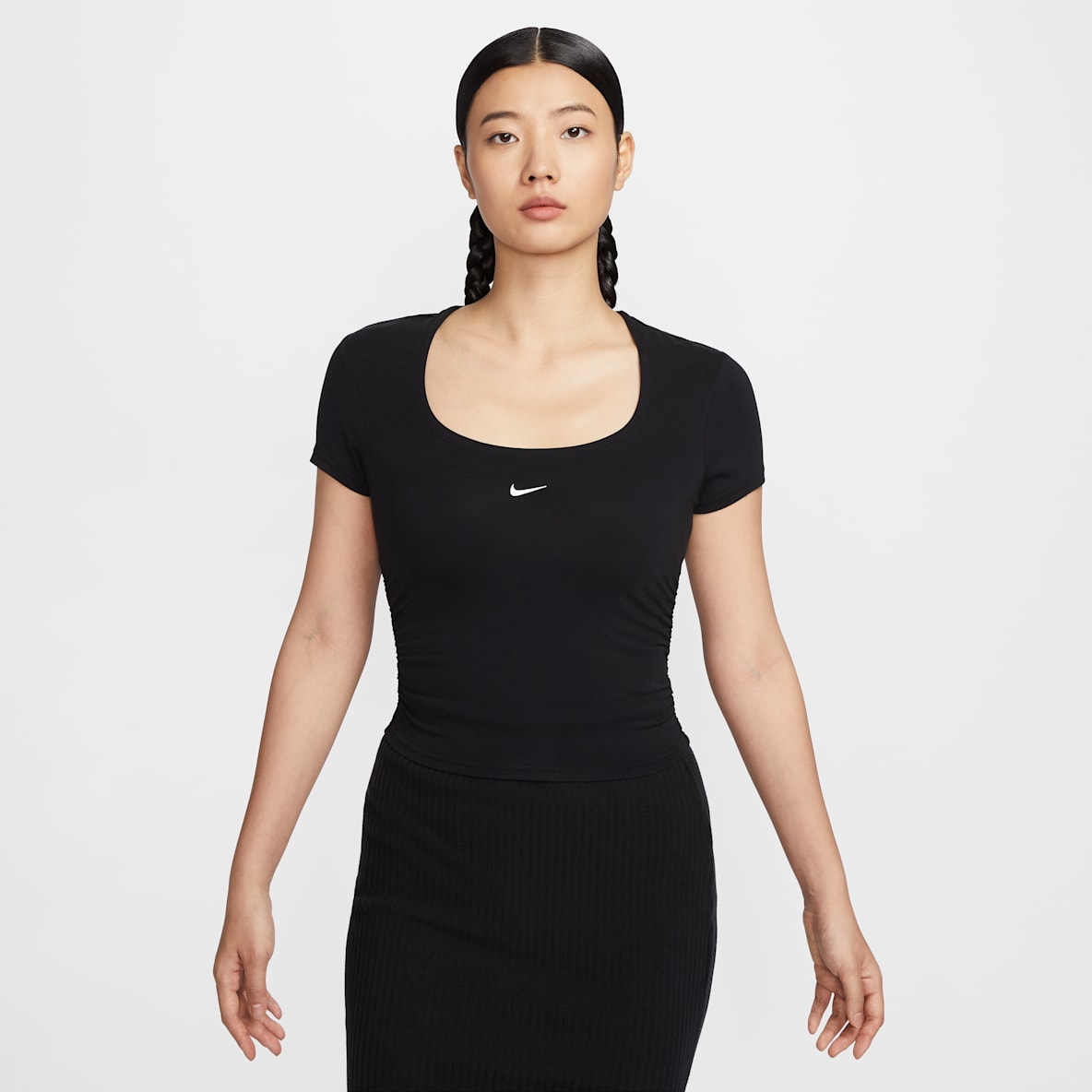 Nike Sportswear Chill Knit Nike Sportswear Chill Knit Women's Short-Sleeve Square-Neck Top