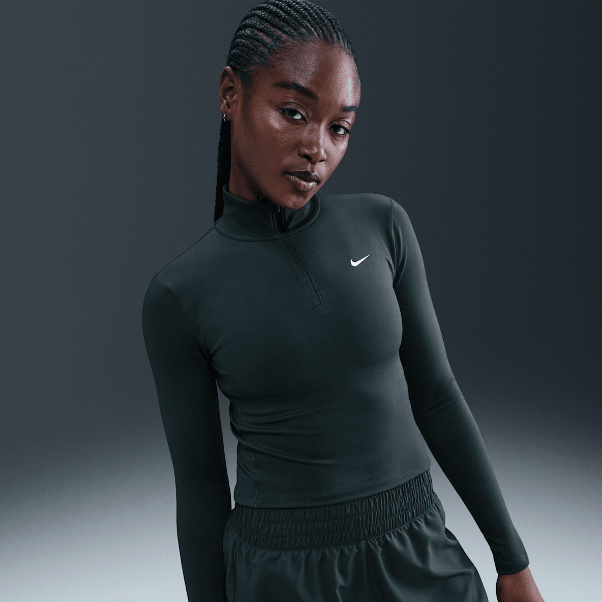 Nike One Fitted Nike One Fitted Women's Dri-FIT 1/4-Zip Mid Layer
