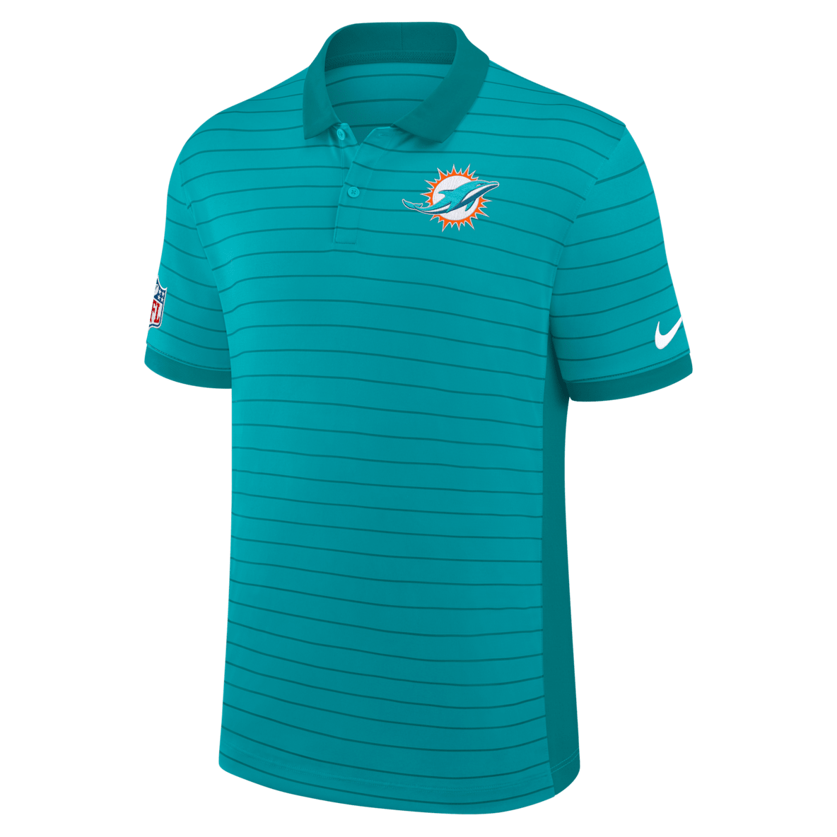Miami Dolphins Sideline Victory Stripe Miami Dolphins Sideline Victory Stripe Men's Nike Dri-FIT NFL Polo