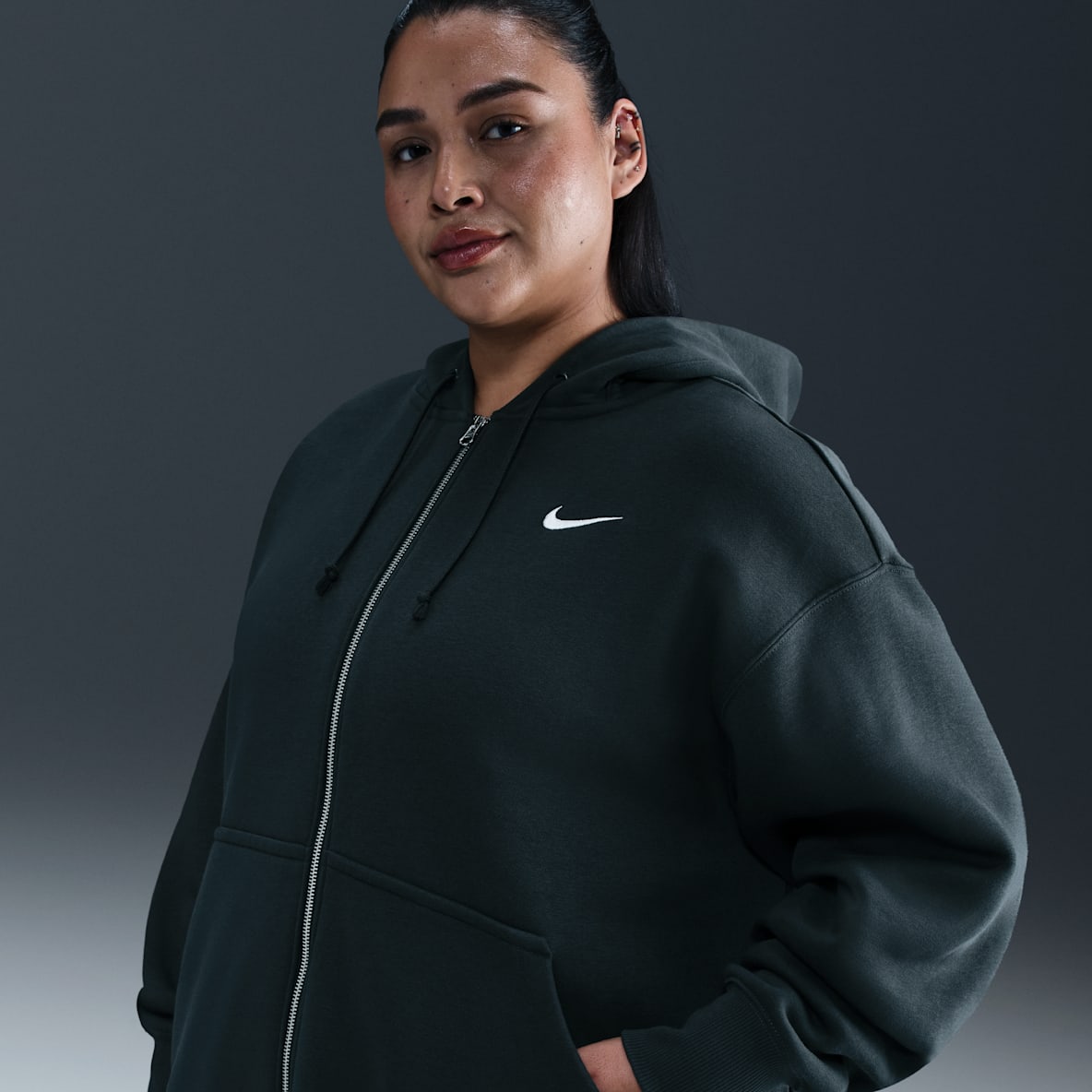 Nike Sportswear Phoenix Fleece Nike Sportswear Phoenix Fleece Women's Oversized Full-Zip Hoodie (Plus Size)