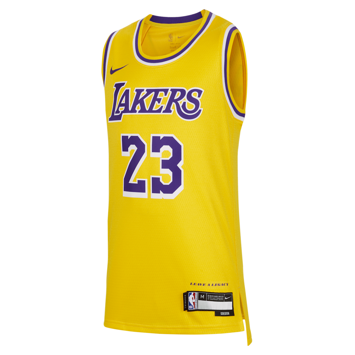 LeBron James Los Angeles Lakers 2023/24 Icon Edition LeBron James Los Angeles Lakers 2023/24 Icon Edition Camiseta Swingman Nike de la NBA - Niño