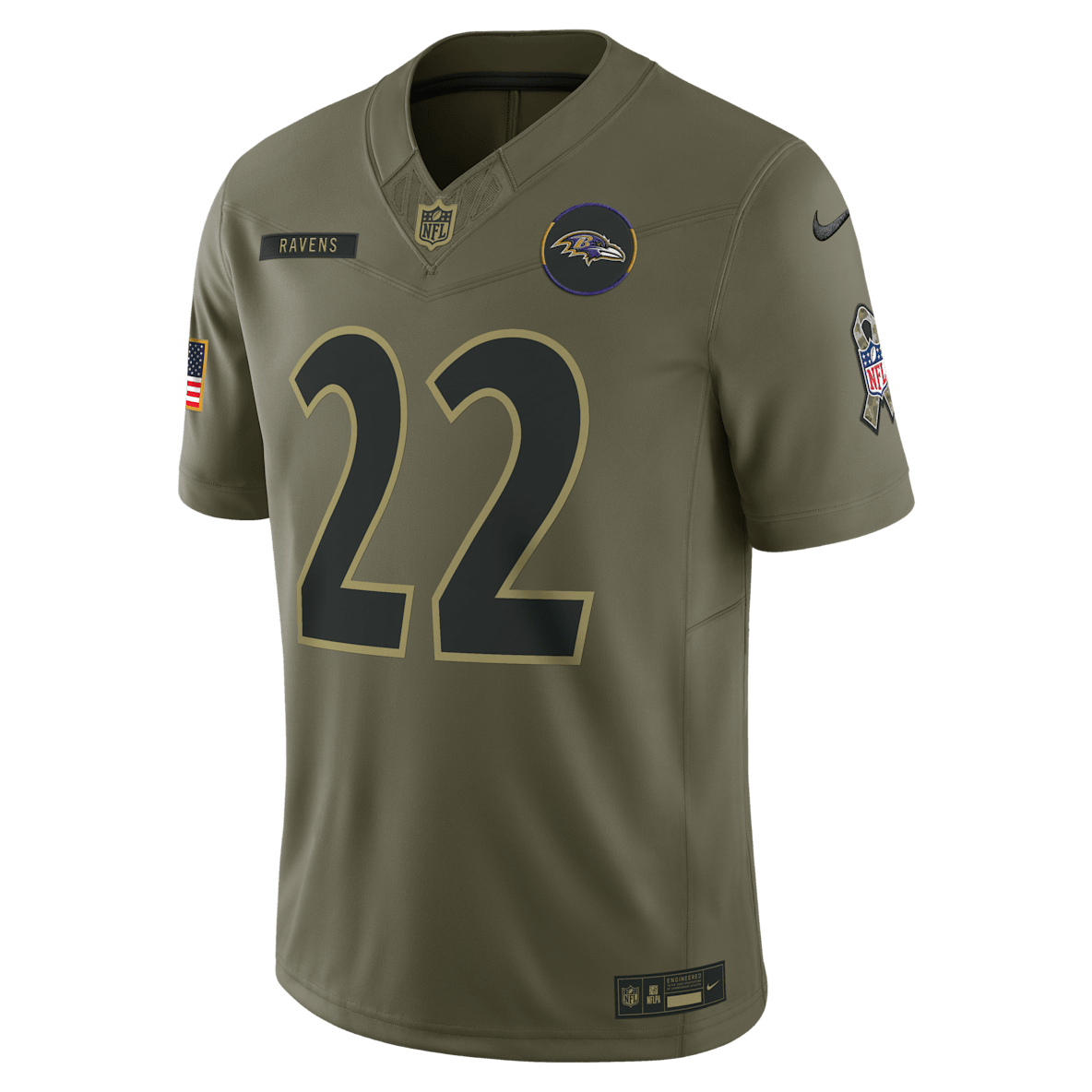 Derrick Henry Baltimore Ravens Salute to Service Derrick Henry Baltimore Ravens Salute to Service Men's Nike Dri-FIT NFL Limited Jersey