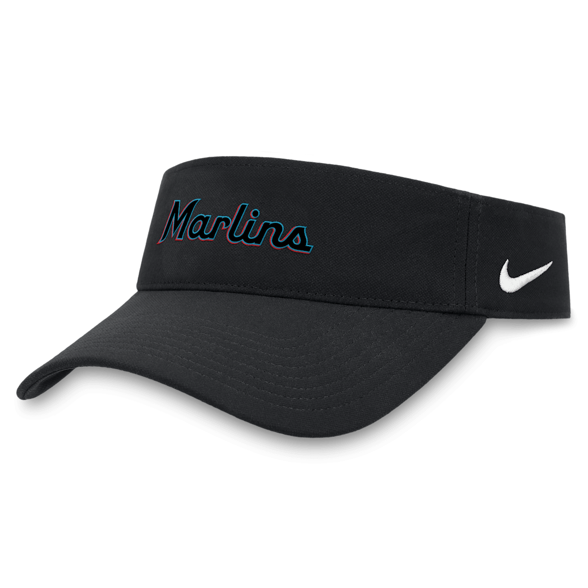 Miami Marlins Wordmark Miami Marlins Wordmark Men's Nike Dri-FIT MLB Visor