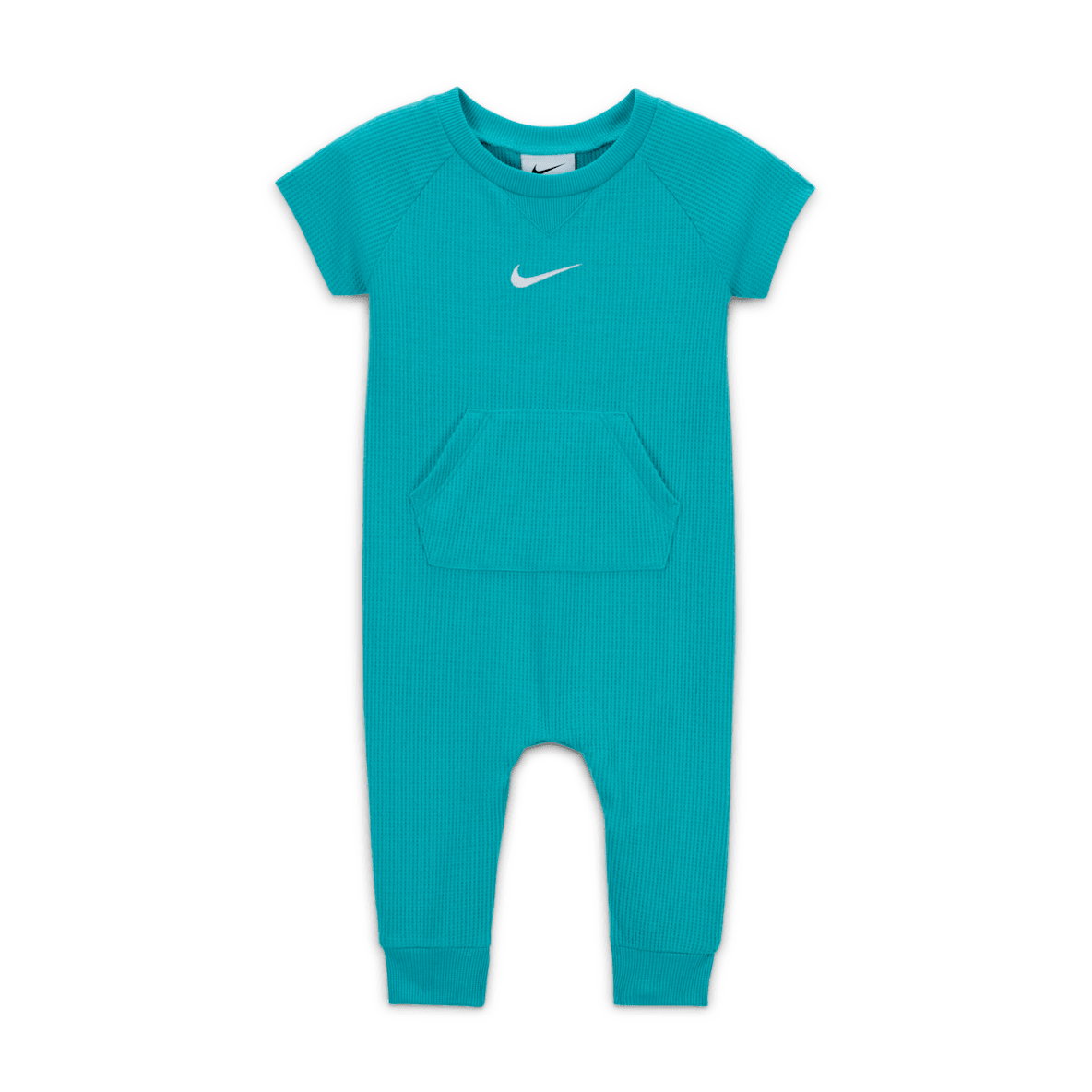 Nike Essentials Nike Essentials Overol de manga corta de tejido Knit tipo waffle para bebé (0-9 meses)