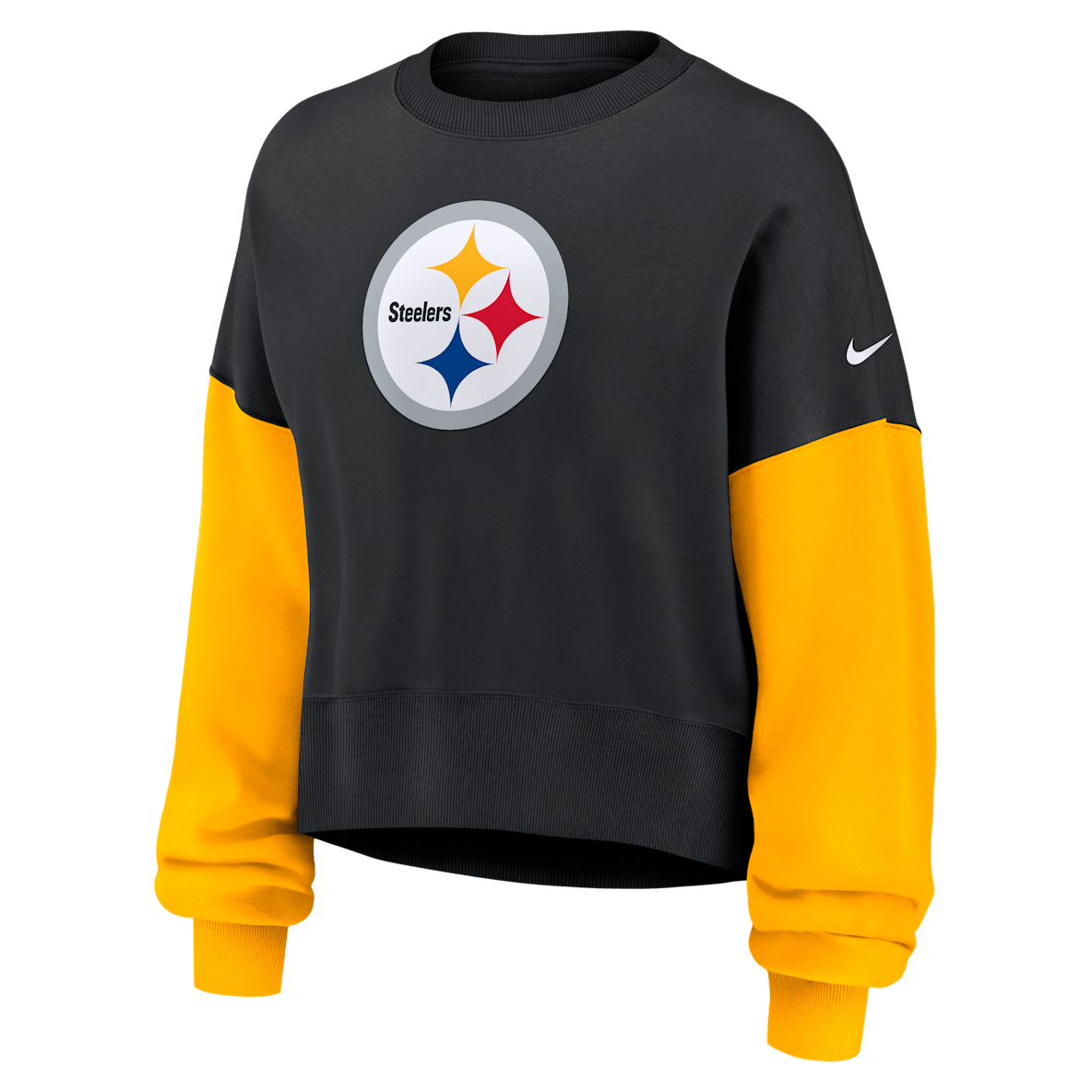 Pittsburgh Steelers Pittsburgh Steelers Sudadera de cuello redondo sin cierre Nike de la NFL para mujer