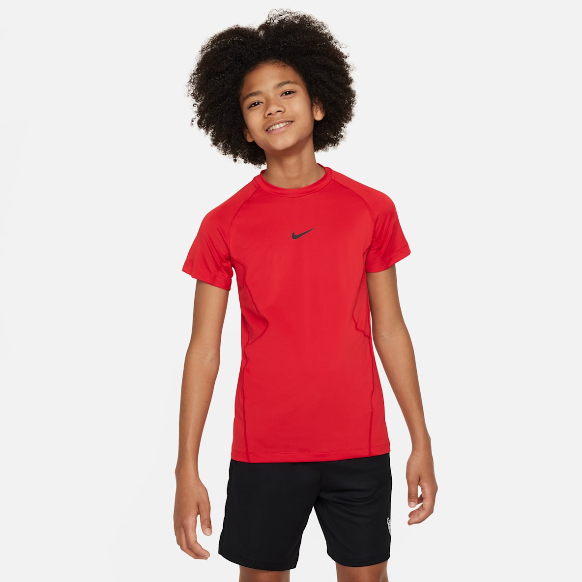 Nike Pro Big Kids' (Boys') Dri-FIT Short-Sleeve Top