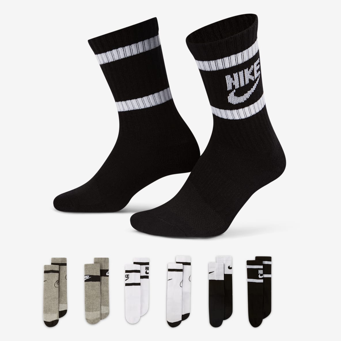 Nike Dri-FIT Nike Dri-FIT Little Kids' Retro Crew Socks (6 Pairs)