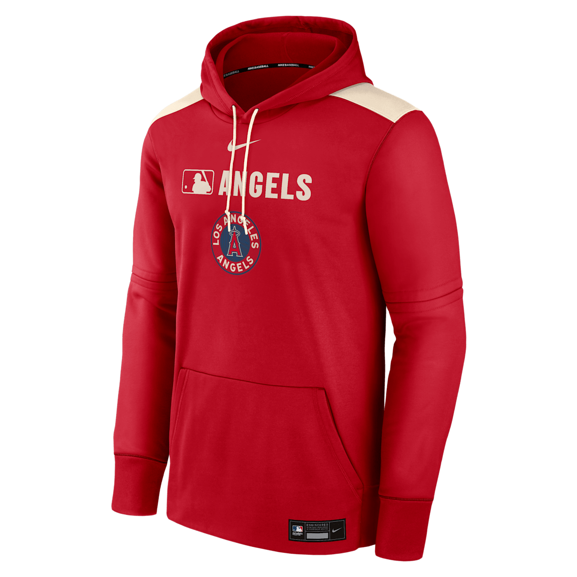 Los Angeles Angels Authentic Collection City Connect Men's Nike Therma MLB Pullover Hoodie
