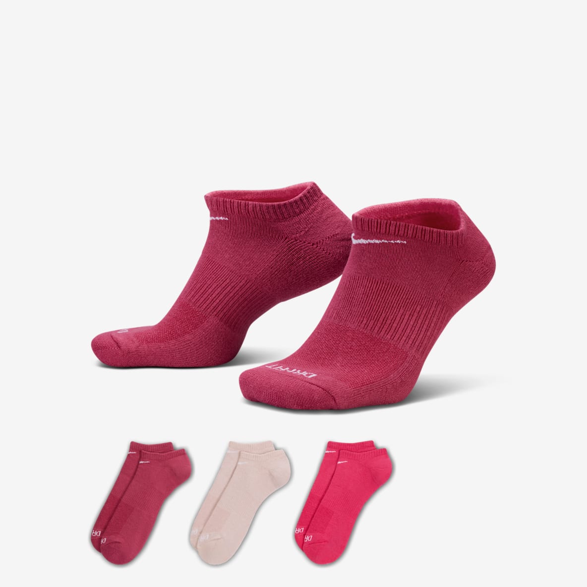 Nike Everyday Plus Cushion Calcetines invisibles de entrenamiento (3 pares)