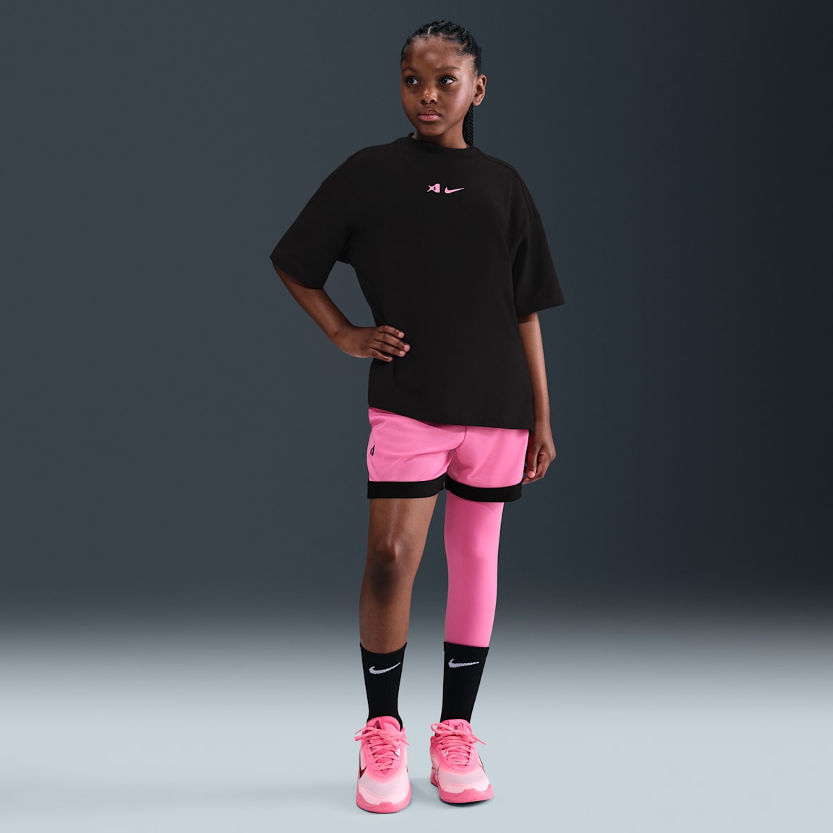 A'ja Wilson A'ja Wilson Girls' A'symmetric Mid-Rise Single-Leg Basketball Leggings
