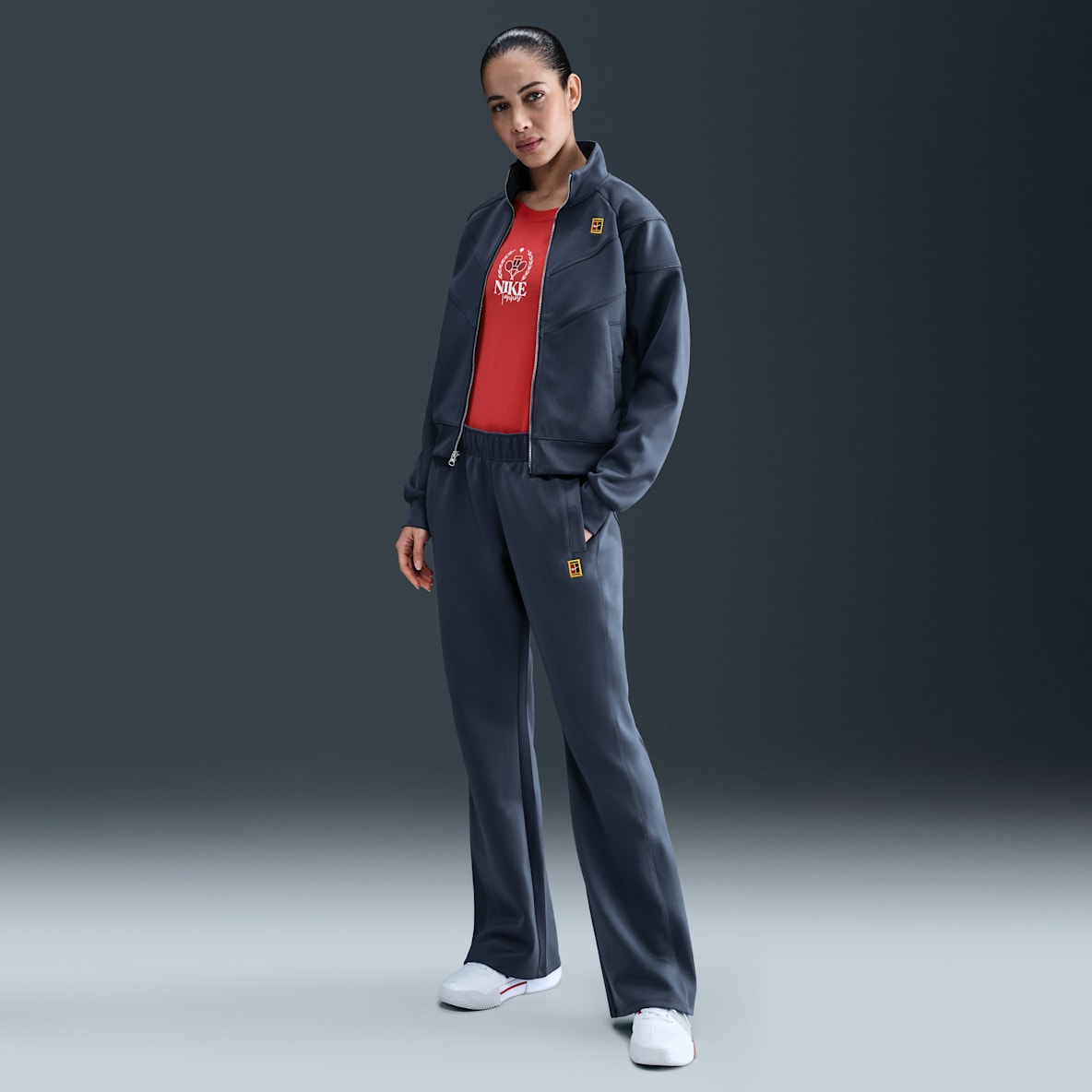 NikeCourt Heritage Windrunner NikeCourt Heritage Windrunner Pantalon de tennis taille mi-haute pour femme