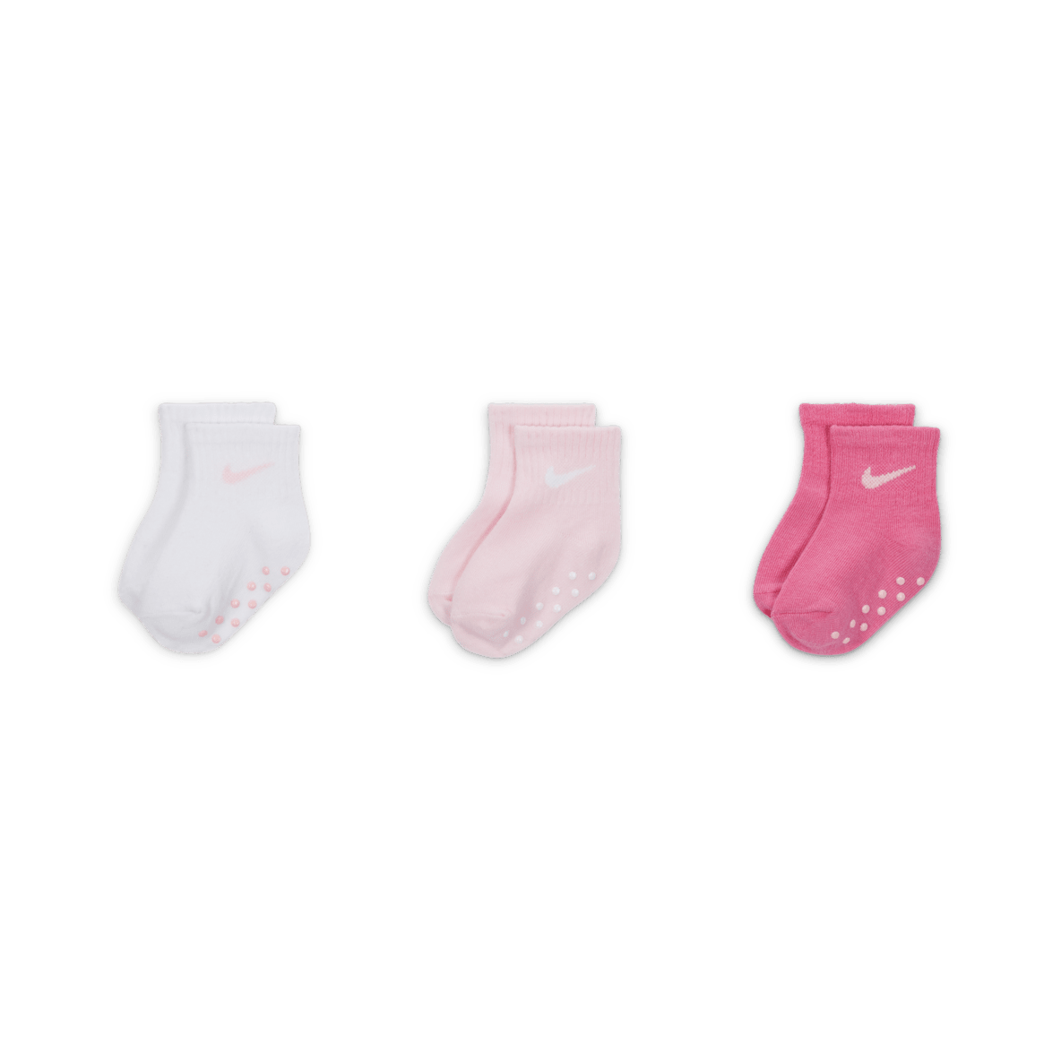 Nike Core Swoosh Nike Core Swoosh Baby Gripper Socks Box Set (3 Pairs)