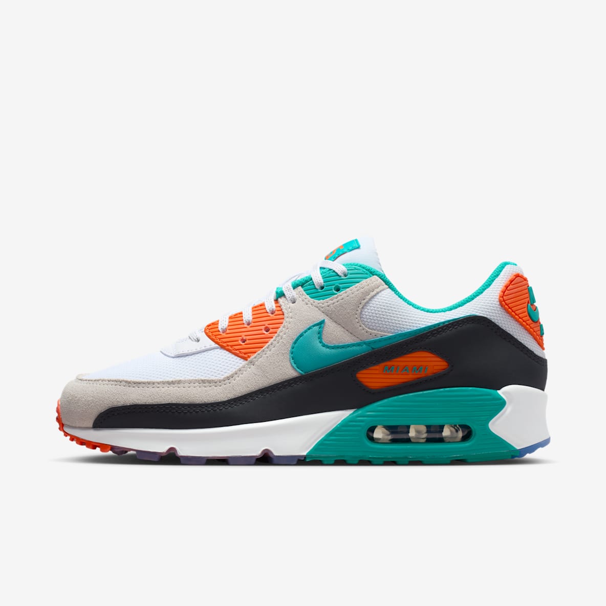Miami Dolphins Air Max 90 Men's Nike Shoes