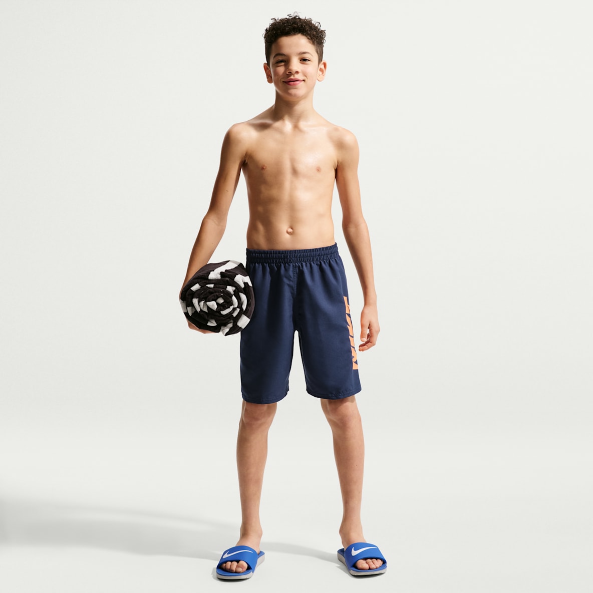 나이키 스윔 브레이커 주니어(남아) 7인치 브리프 라인드 발리 쇼츠