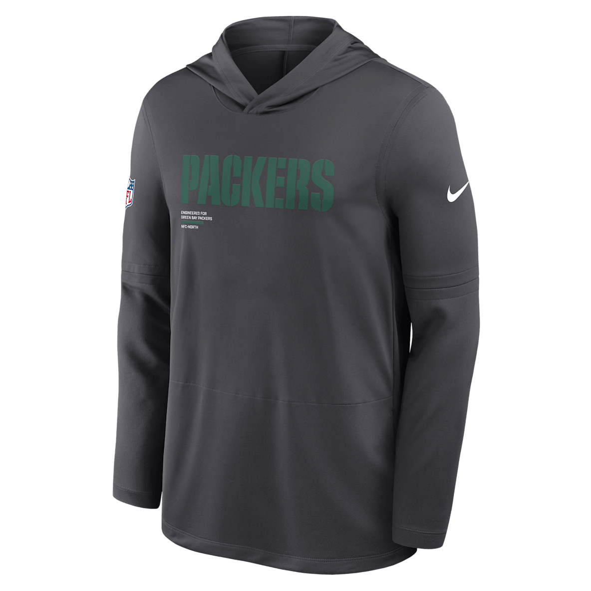 Green Bay Packers Pure Fury Sideline Green Bay Packers Pure Fury Sideline Men's Nike Dri-FIT NFL Long-Sleeve Hooded Top
