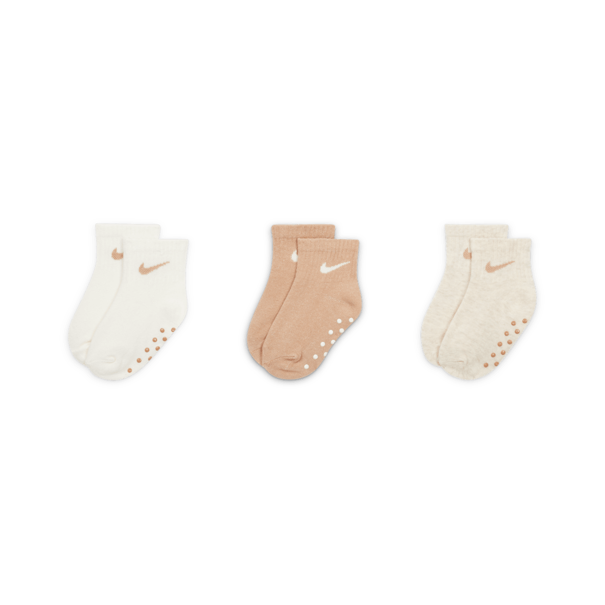 Nike Nike Calcetines al tobillo Swoosh con antideslizante infantiles (3 pares)